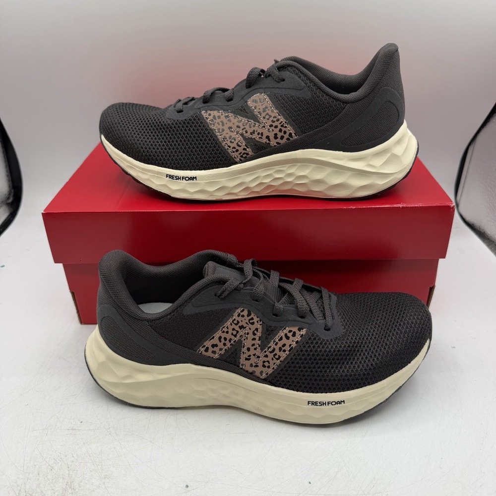 New Balance Fresh Foam Arishi v4 Running Shoes Womens 7 B Black Cheetah WARISIK4